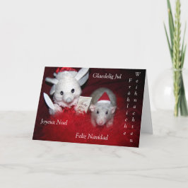 Cartão internacional do Natal do rubi