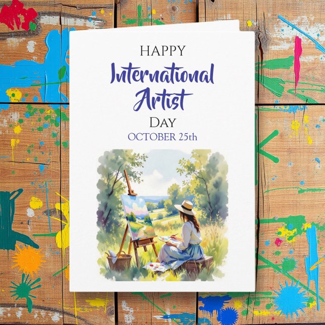 Cartão International Artist Day | October 25th (Criador carregado)