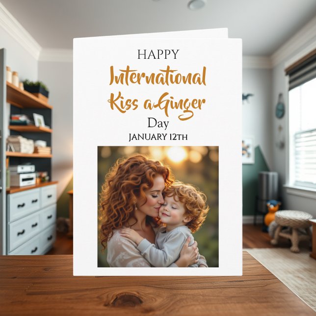 Cartão International Kiss a Ginger Day | January 12th (Criador carregado)