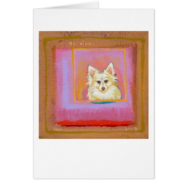 Cartão Intitulado:  Amado cara - pomeranian branco (Frente)