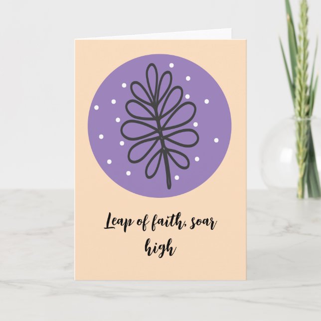 Cartão Intrair Gestos Pensosos de Desenho Floral (Frente)