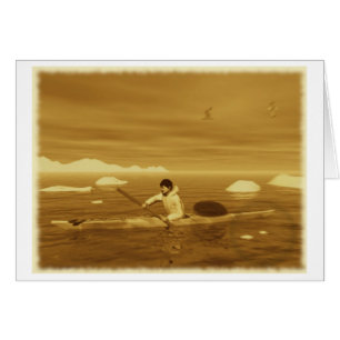 Cartão Inuit Kayak