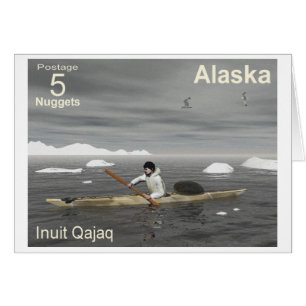 Cartão Inuit Kayak