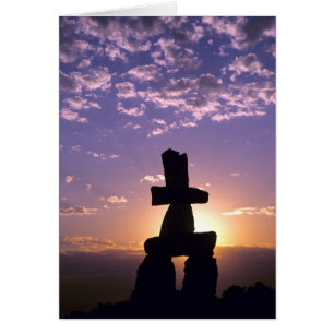 Cartão Inukshuk Territórios do Noroeste, Canadá