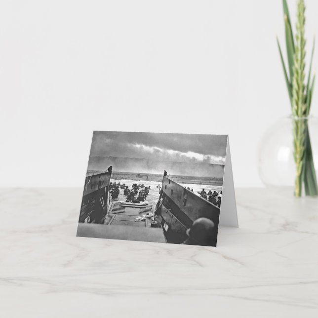 Cartão Invasão de Normandy no dia D - 1944 (Frente)