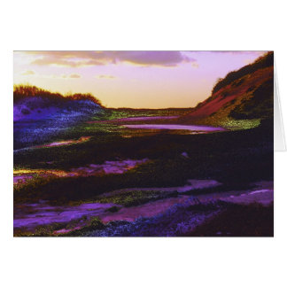 Cartão Inverno adiantado do por do sol