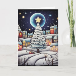 Cartão Inverno da Lua da Alegria