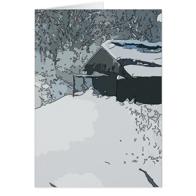 Cartão Inverno de Neve (Frente)