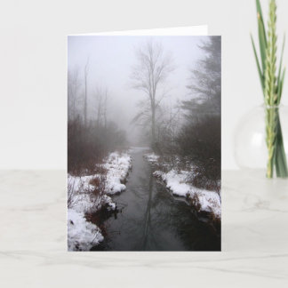 Cartão Inverno do monte do lago, NY