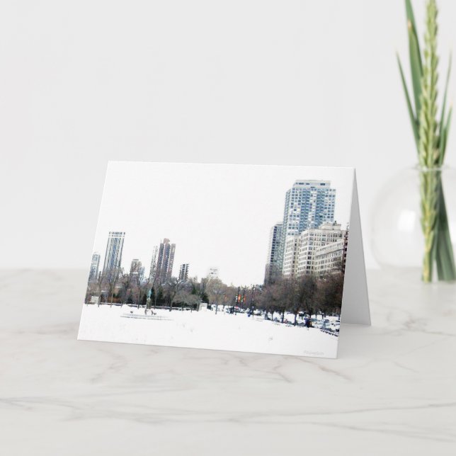 Cartão Inverno em Chicago (Frente)