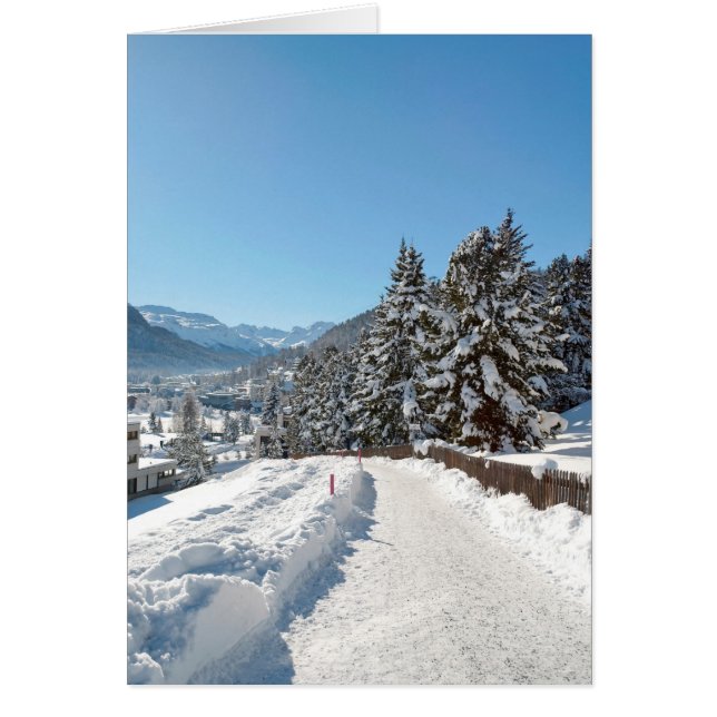 Cartão Inverno em St. Moritz (Frente)