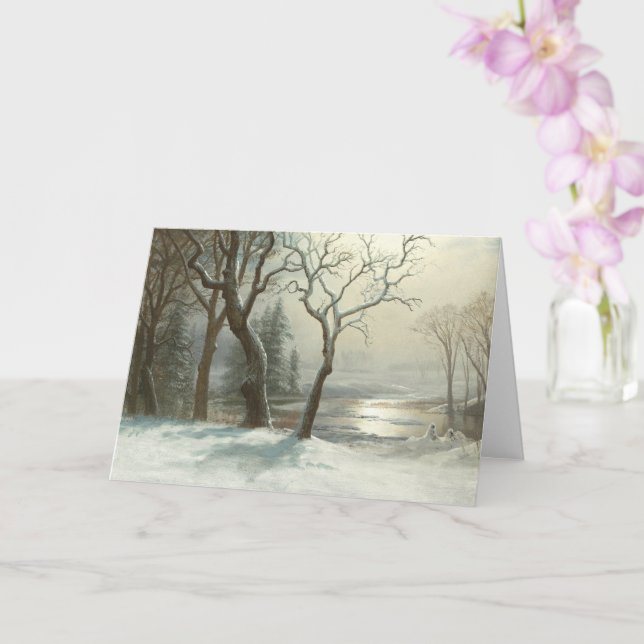 Cartão Inverno em Yosemite por Albert Bierstadt Winter (Orquídea)