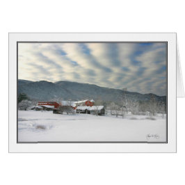 Cartão Inverno na fazenda de Ireland