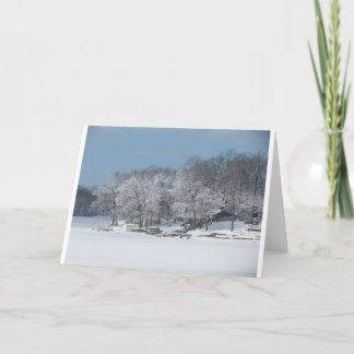 Cartão Inverno no lago #3 pine