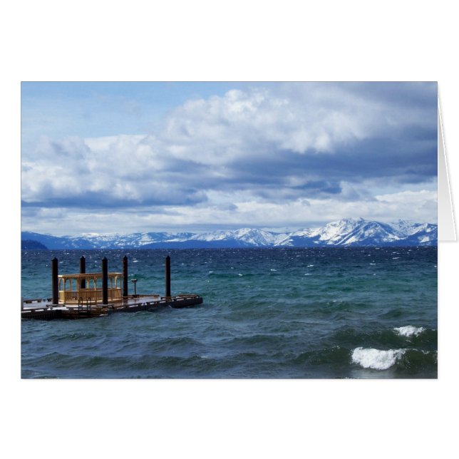 Cartão Inverno no lago Tahoe (Frente Horizontal)