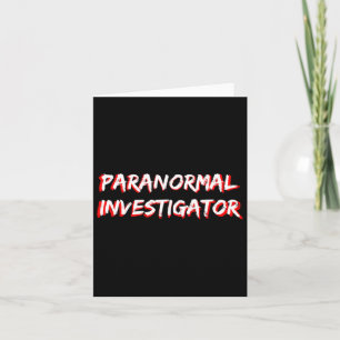 Cartão Investigador Paranormal Caça-Fantasmas de Hallowee