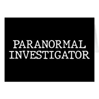 Cartão Investigador Paranormal Fantasma Caçando EVP