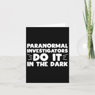 Cartão Investigadores Paranormais Fazem-No No Fantasma Es