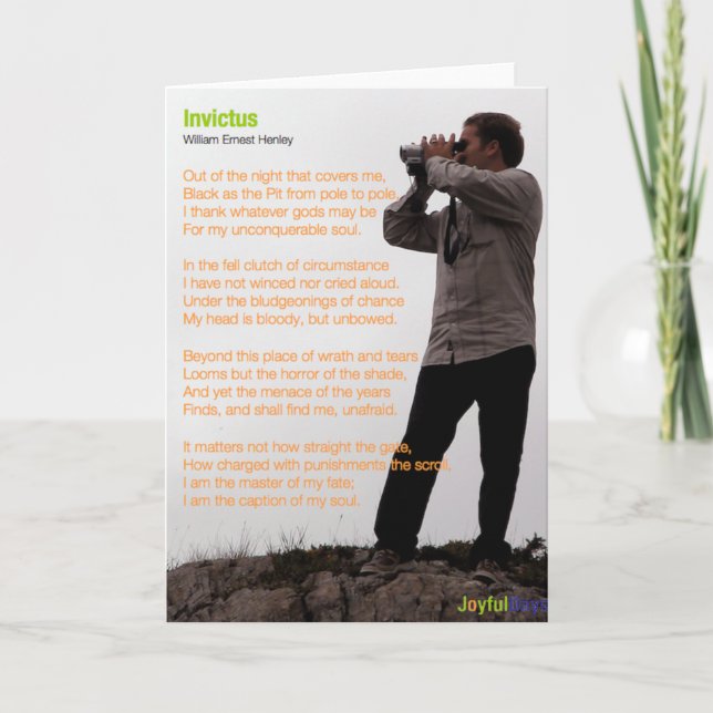 Cartão Invictus (Frente)