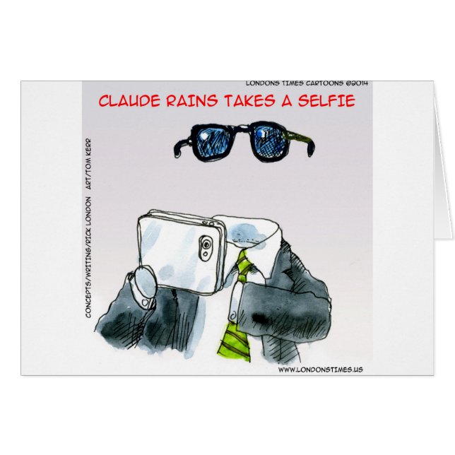 Cartão Invisível Selfie Funny (Frente Horizontal)