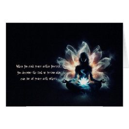 Cartão Ioga Instrutor Meditação Dose Brilhante Lotus