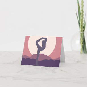 Cartão Ioga no roxo