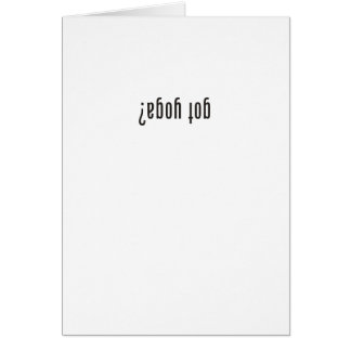 Cartão ioga obtida? (de cabeça para baixo)