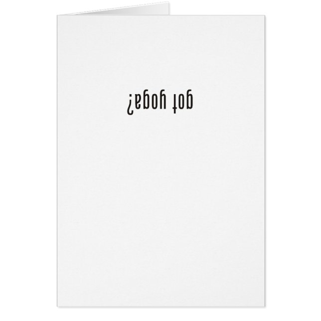 Cartão ioga obtida? (de cabeça para baixo) (Frente)