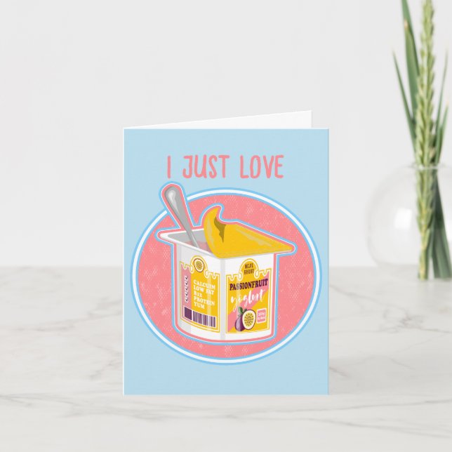 Cartão Iogurte de fruta apaixonada (Frente)