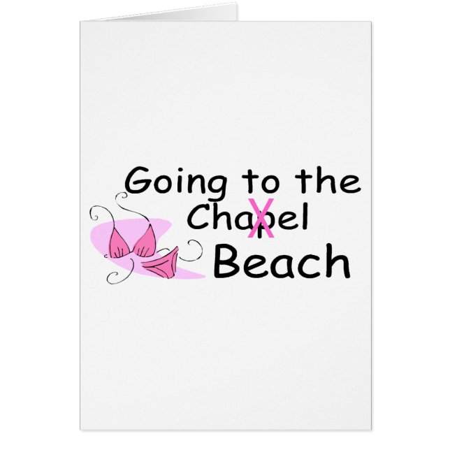 Cartão Ir à praia (roupa de banho) (Frente)