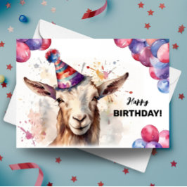 Cartão Ir com balões e festas Feliz Aniversário