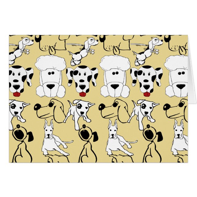 Cartão Ir para os cães que amam os presentes de cachorros (Frente horizontal)