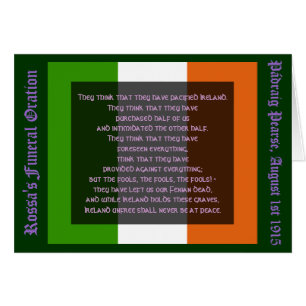 Cartão Ireland Unfree nunca estará na paz