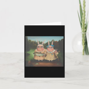 Cartão Irena Aizen Rabbits Coelho Coelho Coelho Coelho Pá