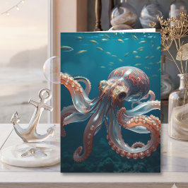 Cartão Iridescent Glass Octopus Art | Grandpa's Birthday