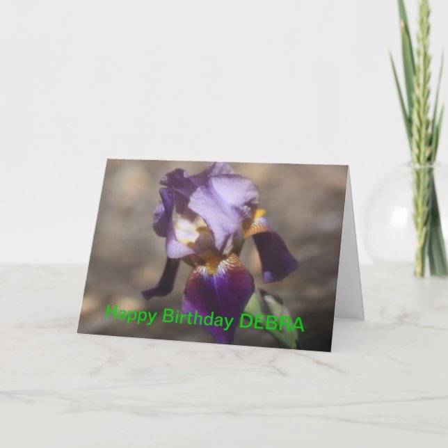 Cartão IRIS DE ANIVERSÁRIO PURPLE (Frente)