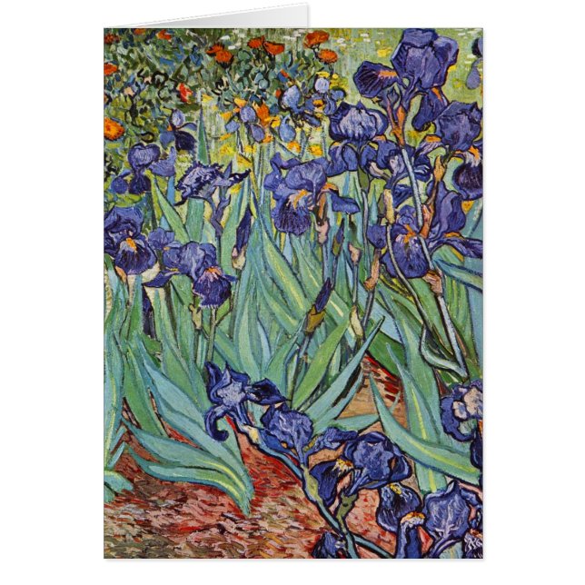 Cartão Íris de Van Gogh Pintura Impressionista (Frente)