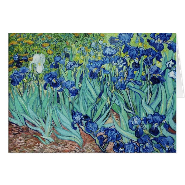 Cartão Íris de Vincent van Gogh (Frente Horizontal)