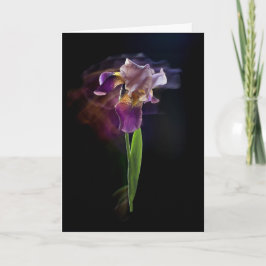 Cartão Íris Floral Abstrata – Arte Floral Elegante