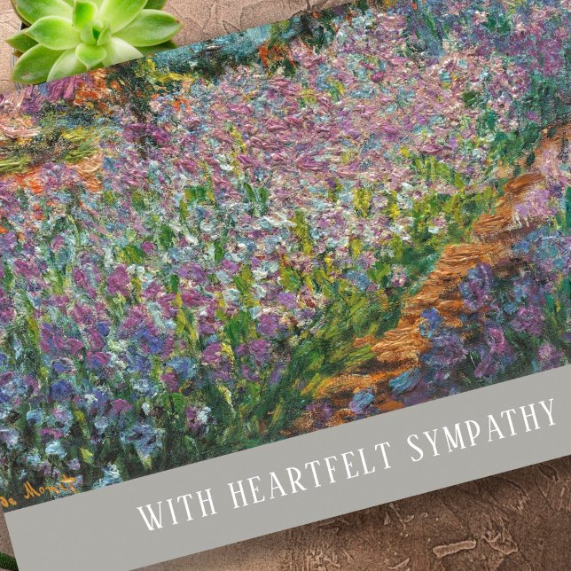 Cartão Iris Funeral Elegante Desculpe Por Sua Simpatia Po (Iris Elegant Bereavement Sympathy Cards)