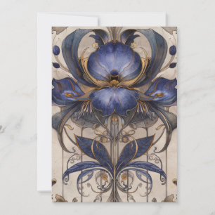 Cartão Iris Tipo Brilhante Ilustração Flor Hello Flat