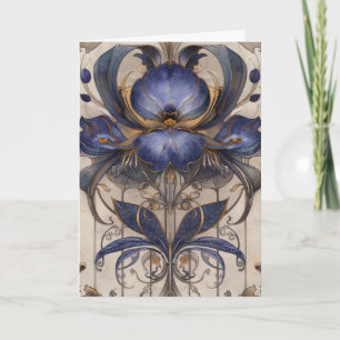 Cartão Iris Type Flower Illustration Hello