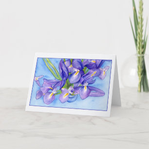 Cartão Iris Vase Greeting Card