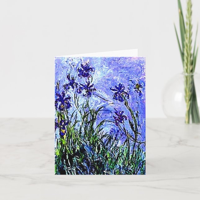Cartão Irises Claude Monet Notecard (Frente)