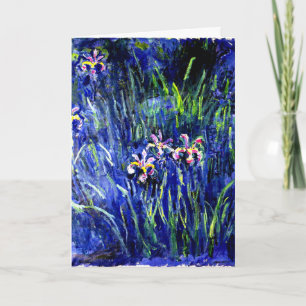 Cartão Irises, famosa pintura floral de Claude Monet