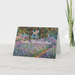 Cartão Írises no Dia de as mães de Arte Bela do Jardim de