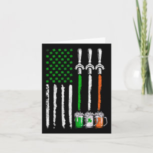 Cartão Irish Beer Ireland American Flag M