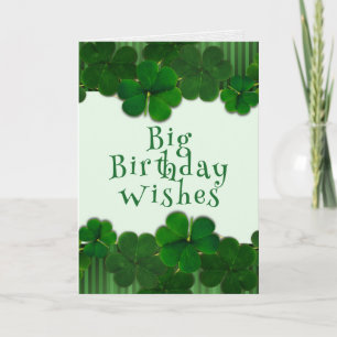 Cartão Irish Birthday Girl or Guy Big Card From All