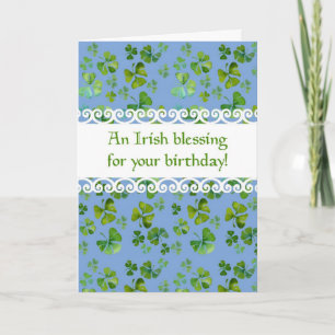 Cartão Irish Blessing Birthday Card
