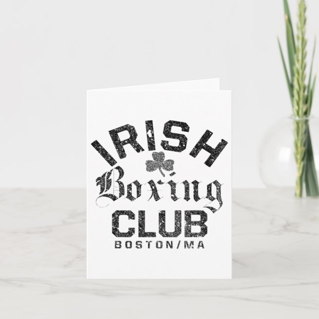 Cartão Irish Boxing Club - Boston Machusets (Frente)